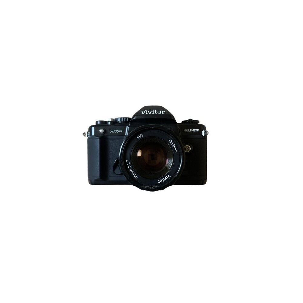 Vivitar 3800N with 50mm Lens SLR Camera *missing straps* No Batteries - Picture 1 of 7